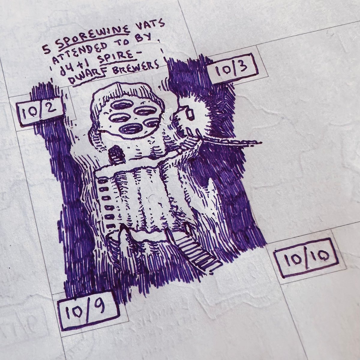 quadratrash's tweet image. #dungeon23 10/2: the sporewine vats. it’s an acquired taste