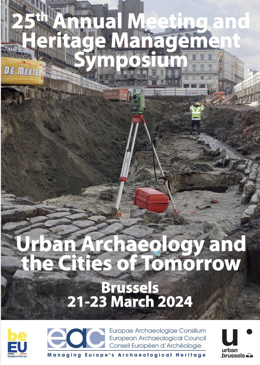 It's arrived! @EacEuropean Annual Meeting is this week, and we are delighted to be celebrating our 25th anniversary with a host of members and colleagues, talking #urbanarchaeology! #EU2024BE