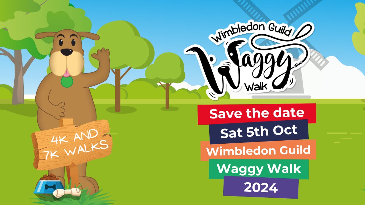 The annual Wimbledon Guild Waggy Walk returns to Wimbledon Common on Saturday 5th October 2024 🐶 📅 Save the date in your diaries - you won't want to miss this paw-some day out! More details coming soon.