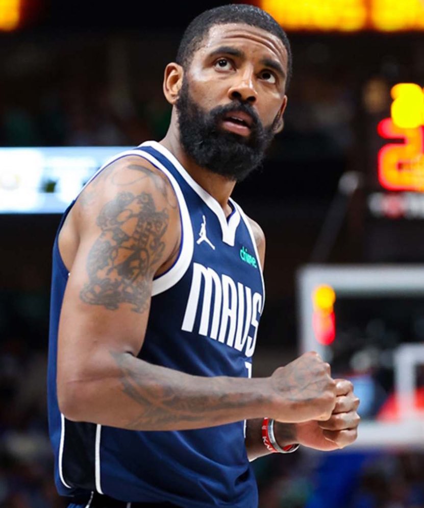 nbarealist23's tweet photo. How is Kyrie Irving the "most skilled" player ever when he is mediocre on defense, which btw happens to be 50% of the game? https://t.co/xfFPjm2qog