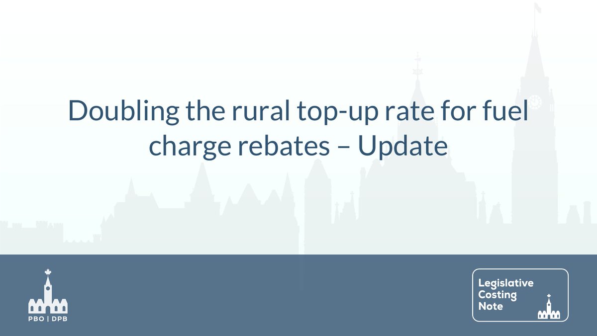 #LegislativeCostingNote: “Doubling the rural top-up rate for fuel charge rebates – Update” pbo-dpb.ca/en/publication… #cdnecon #cdnpoli