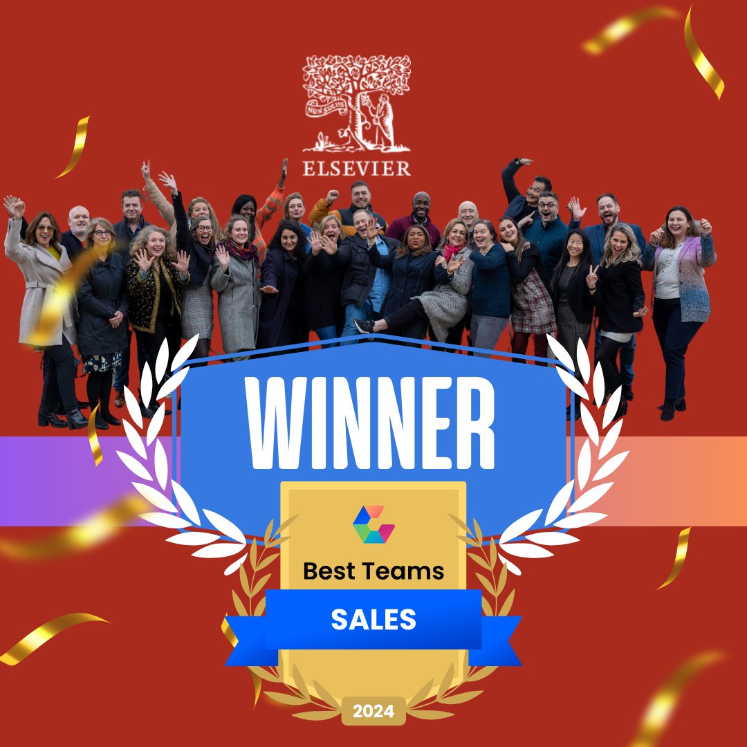 Elsevier is named one of the top 10 companies with the world's best sales teams!🥳 This achievement reflects the exceptional talent of each member of our sales team. Join us: elsevier.com/en-gb/about/ca… #SalesJobs #Elsevier #ElsevierLife #Greatplacetowork