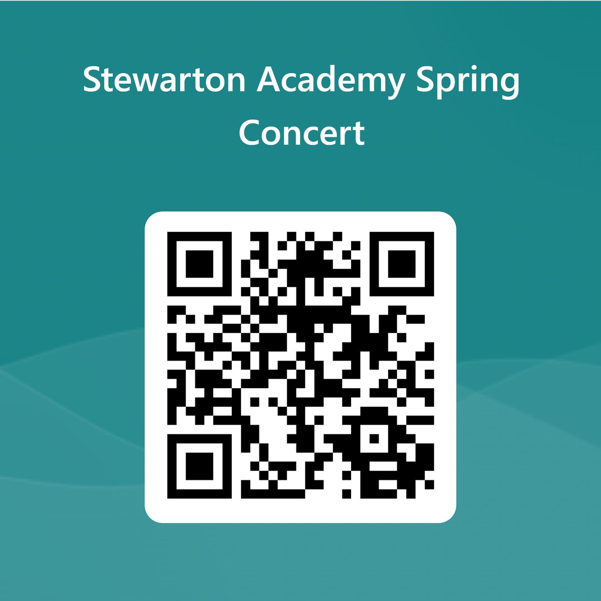 Stewarton Academy’s Spring Concert takes place on Tuesday 26th March from 7pm - 8pm. Tickets do not have to be purchased for the concert, but to assist with our planning, please complete this Form (forms.office.com/e/RUJjxY61MU), or scan the QR code below