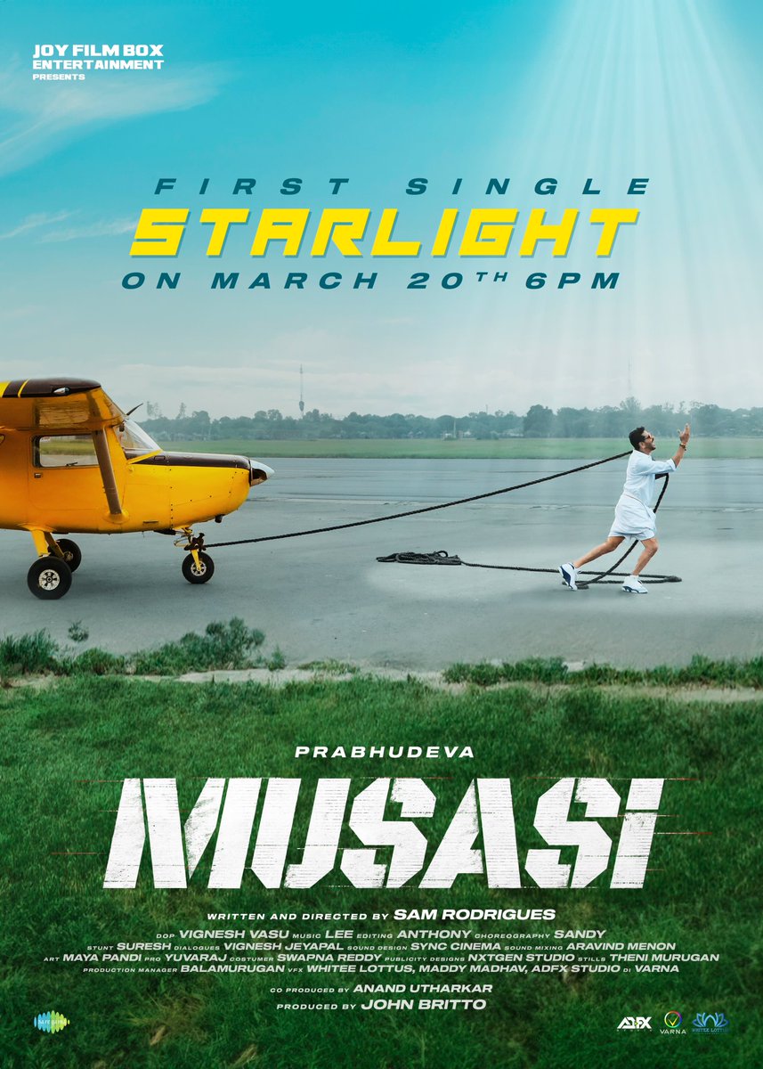 The First Single #Starlight from @PDdancing's #Musasi is Releasing On 20th March At 6PM! 💥🎶 A @leanderleemarty musical 🎼 @samrodrigues23 #JohnBritto #JoyFilmBoxEntertainment #AnandMurugaUtharkar @Actor_Mahendran #JohnVijay #Vignesh @iamSandy_Off #VTVGanesh #Binnupappu…