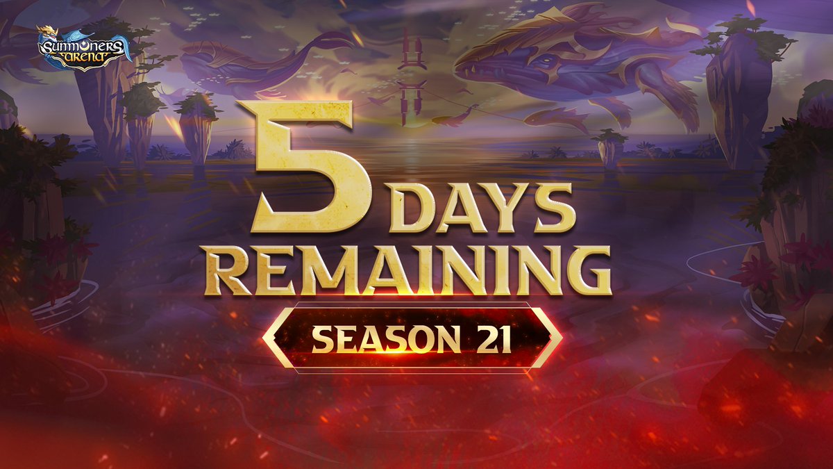 🔥The End of season 21 is closing in! Arena Season 21 is about to conclude, with only 5 days remaining. If you're aiming for greatness, now is the time to make your move, get on the leaderboard and claim this season's trophy.