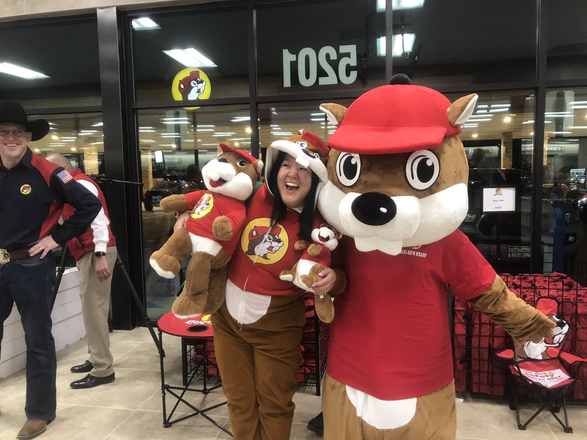 Lisa Nguyen of Centennial showed the <a href="/bucees/">Buc-ee's Beaver</a> mascot some love at the new <a href="/bucees/">Buc-ee's Beaver</a> store in Johnstown and got a hug in return. Hundreds of people were waiting when the travel center officially opened at 6 Monday morning.
