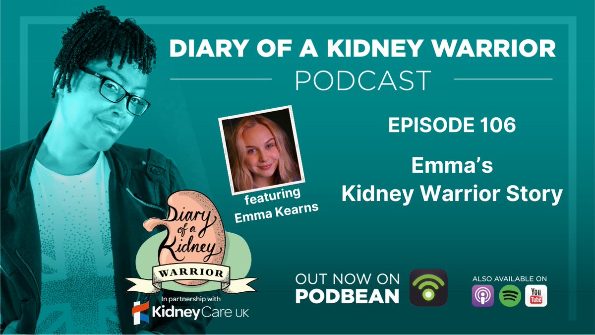 @YAKidneyGroup 🚨New Podcast Alert!🚨 Young #peritonealdialysis patient, Emma shares her inspirational journey: from early kidney disease diagnosis, life threatening battle with sepsis, kidney failure, ableist workspaces & more! Out now on: kidneycareuk.org/get-support/po… @kidneycareuk