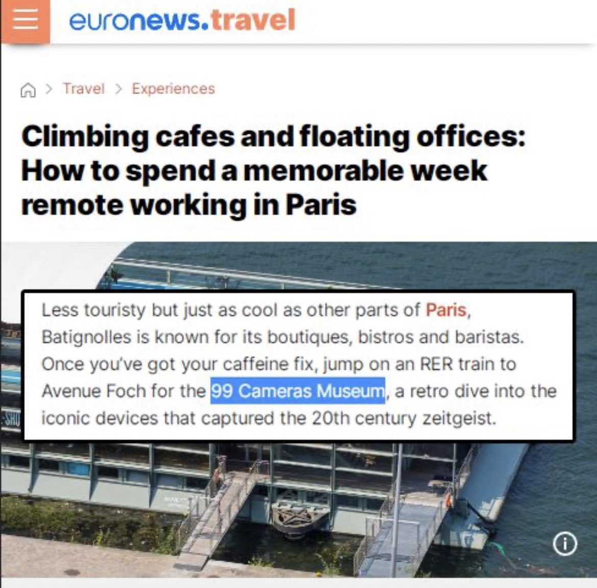 Thank you <a href="/euronewsfr/">euronews en français</a> for mentioning the 99 Cameras Museum to your readers ! 

See you within the legendary walls of <a href="/SHPofficiel/">Studio Harcourt Paris</a> from Mon to Sat (10:00 - 5:30).

We sincerely hope you will enjoy the visit ! 
#museum #cameras #vintage #paris #free #filmphotography #photography