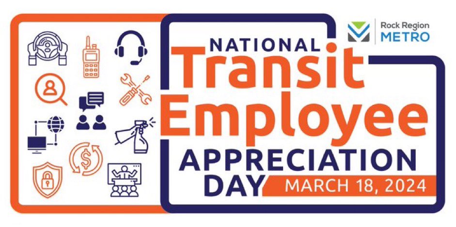 swtanation's tweet photo. Along with our members across the 8-state SWTA Nation, we appreciate all transit staff on Transit Employee Appreciation Day. 
Graphics from SWTA members @MetroLinkTulsa, @RioMetroAlerts, @RRMetro &amp; @VIA_Transit https://t.co/5dPvE34T1T