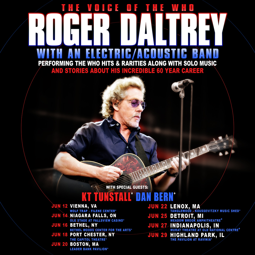 Roger Daltrey will return to the US on a special solo tour this June, presenting a mostly acoustic set of Who gems, rarities, solo nuggets and other surprises with an intimate rock-based band as well as answering questions from the audience. Full details thewho.com