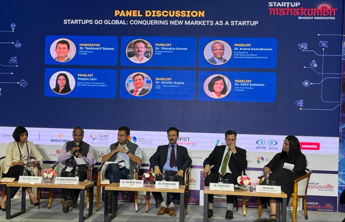A panel discussion to remember at CCAMP led Biotech & Pharma Pavilion @startupmhakumbh 'Startups Go Global: Conquering new markets as a startup' A star-studded line-up of speakers with stakeholders representing each level of Indian Biotech Innovation Ecosystem discussing…