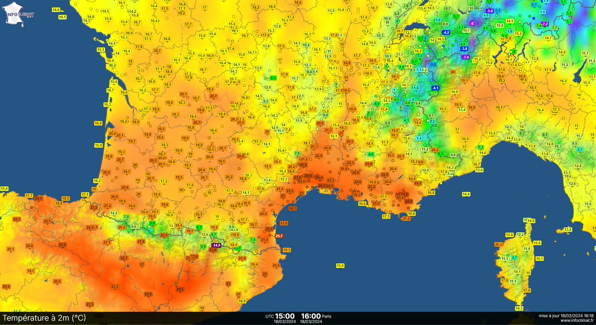 Dans l'indifférence générale, il fait encore 25°C dans le sud. Toutes les espèces ont débourré. Toutes ! Quand je vois les scénarios de gel la semaine prochaine, j'ai la gorge nouée, dans l'espoir qu'il s'agisse d'un cauchemar. Quand est-ce qu'on comprendra que l'Homme a