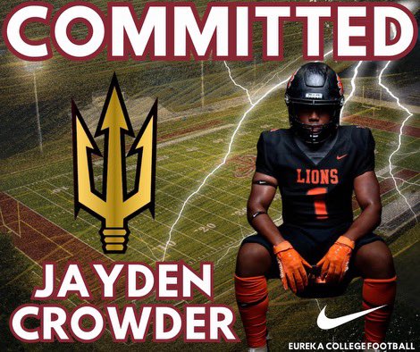 Jayden Crowder (@jaycrow21) on Twitter photo 100% COMMITTED🔥🔱
Very excited to announce that I will be continuing my academic and athletic career at Eureka College!!!
<a href="/starks94/">Coach Starks</a> <a href="/DeepDishFB/">DEEP DISH FOOTBALL</a> 100% COMMITTED🔥🔱
Very excited to announce that I will be continuing my academic and athletic career at Eureka College!!!
<a href="/starks94/">Coach Starks</a> <a href="/DeepDishFB/">DEEP DISH FOOTBALL</a>