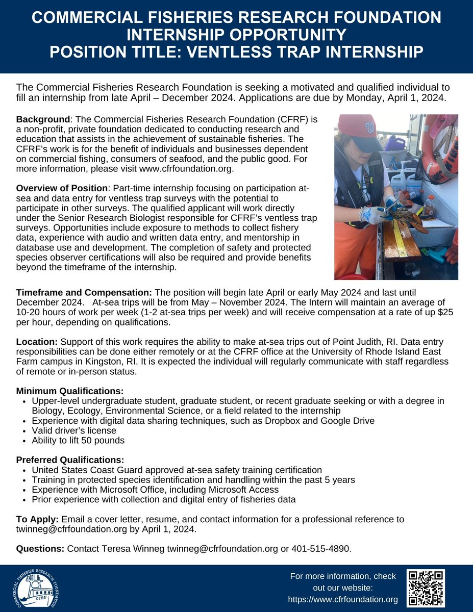 Commercial Fisheries Research Foundation tweet media