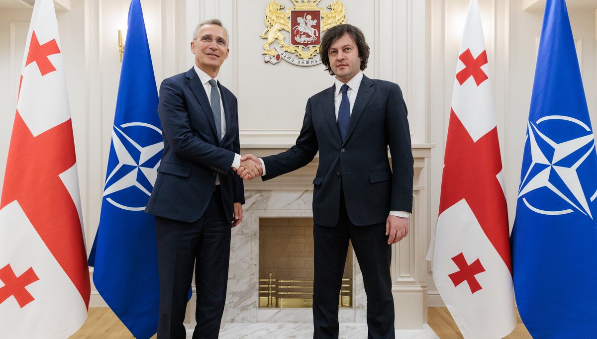Carmen Romero (@natoromeroc) on Twitter photo SG <a href="/jensstoltenberg/">Jens Stoltenberg</a> continues his tour of the South Caucasus. Today he met with President <a href="/Zourabichvili_S/">Salome Zourabichvili</a> & <a href="/PM_Kobakhidze/">Irakli Kobakhidze</a> in Tbilisi 🇬🇪.
The Secretary General welcomed #Georgia’s substantial contributions to #NATO operations & support to #Ukraine.
ℹ️ bit.ly/4afl4tZ SG <a href="/jensstoltenberg/">Jens Stoltenberg</a> continues his tour of the South Caucasus. Today he met with President <a href="/Zourabichvili_S/">Salome Zourabichvili</a> & <a href="/PM_Kobakhidze/">Irakli Kobakhidze</a> in Tbilisi 🇬🇪.
The Secretary General welcomed #Georgia’s substantial contributions to #NATO operations & support to #Ukraine.
ℹ️ bit.ly/4afl4tZ