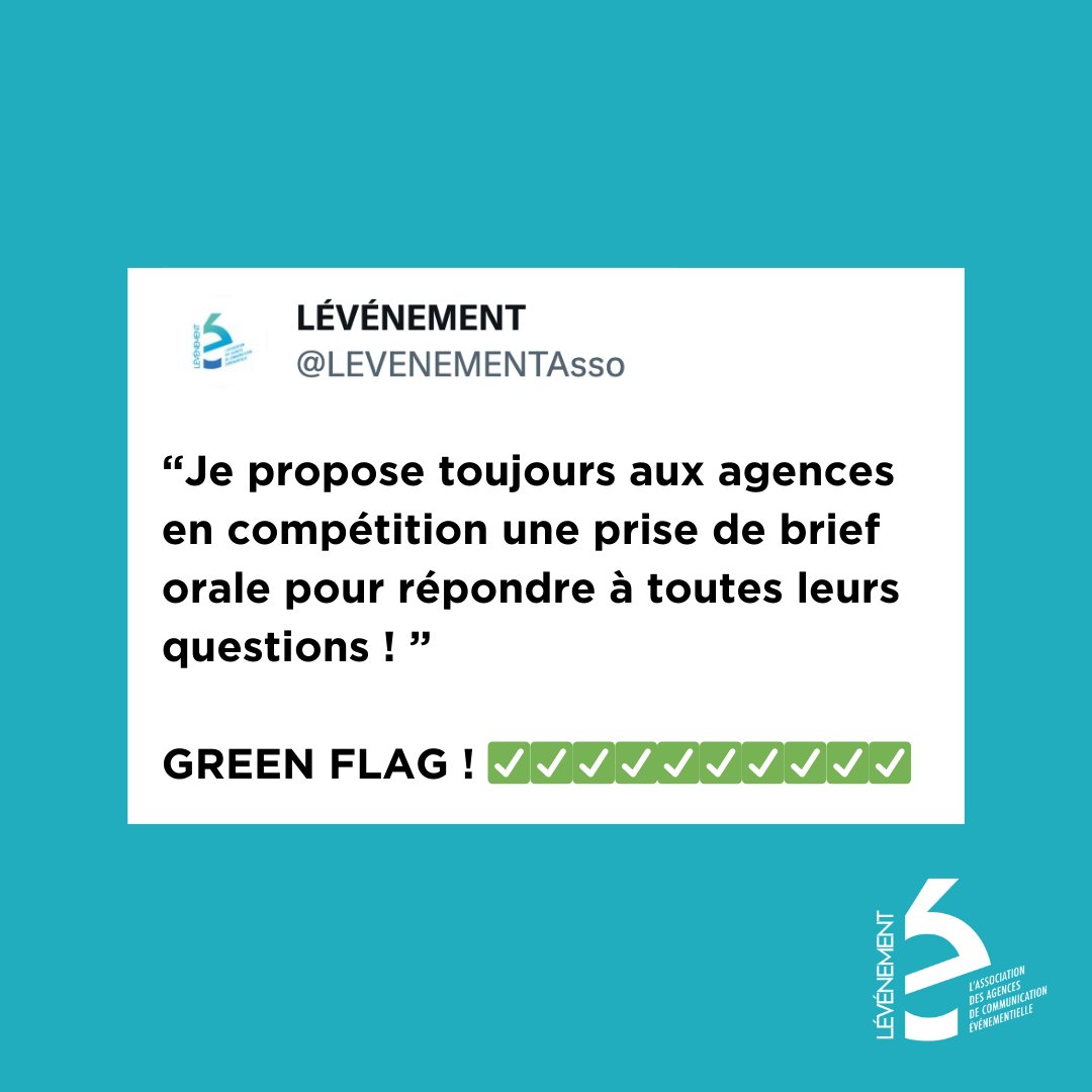 Découvrez l’ensemble de nos recommandations pour une relation clients / agences à forte valeur ajoutée dans notre guide LESSENTIEL : bit.ly/3uVutrE

Convier les agences en compétition pour une prise de brief orale, c’est un 🟢 🟢 𝗚𝗥𝗘𝗘𝗡 𝗙𝗟𝗔𝗚 🟢 🟢 !