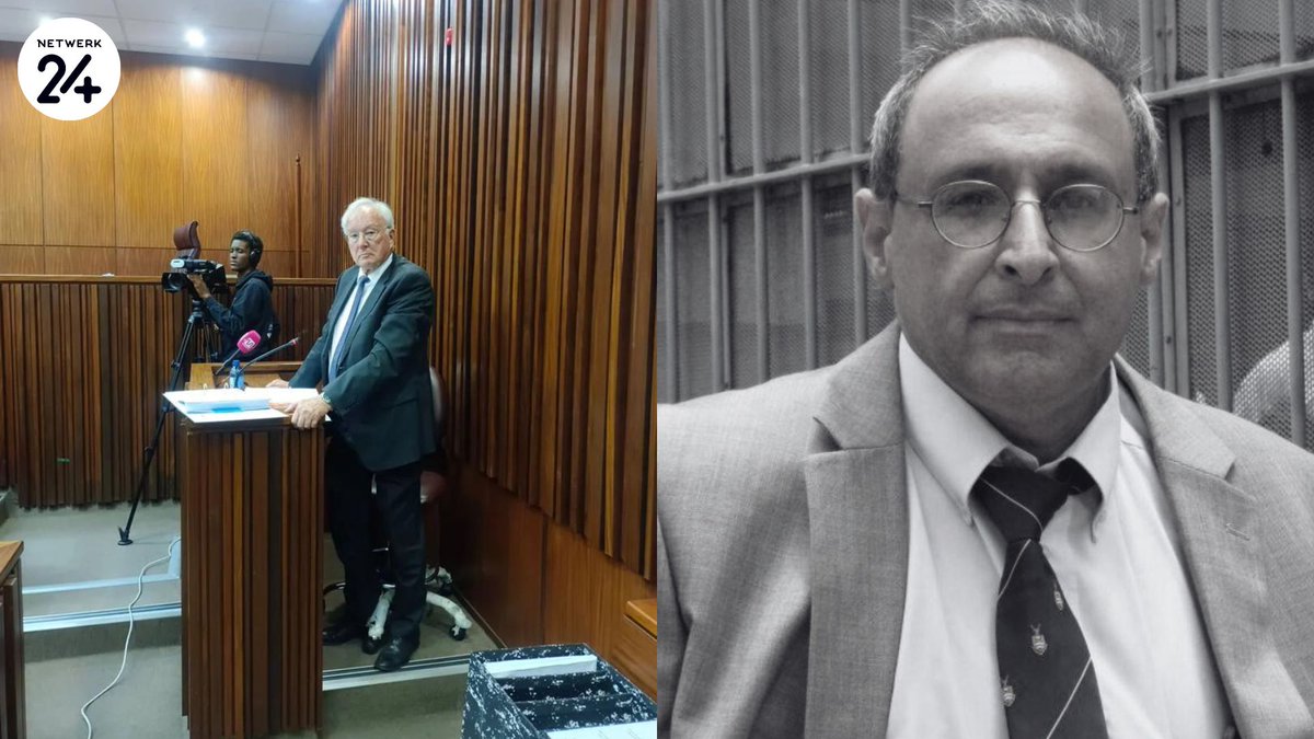 Netwerk24's tweet photo. Vrae oor prof. Peter Beale se moontlike “betrokkenheid” by die moord op sy medebeskuldigde, dr. Abdulhay Munshi, het Maandag die eerste keer in die hof opgeduik.
👉https://t.co/oJE1S10Zwb || #peterbeale #bdulhaymunshi https://t.co/HSpHilRdpU