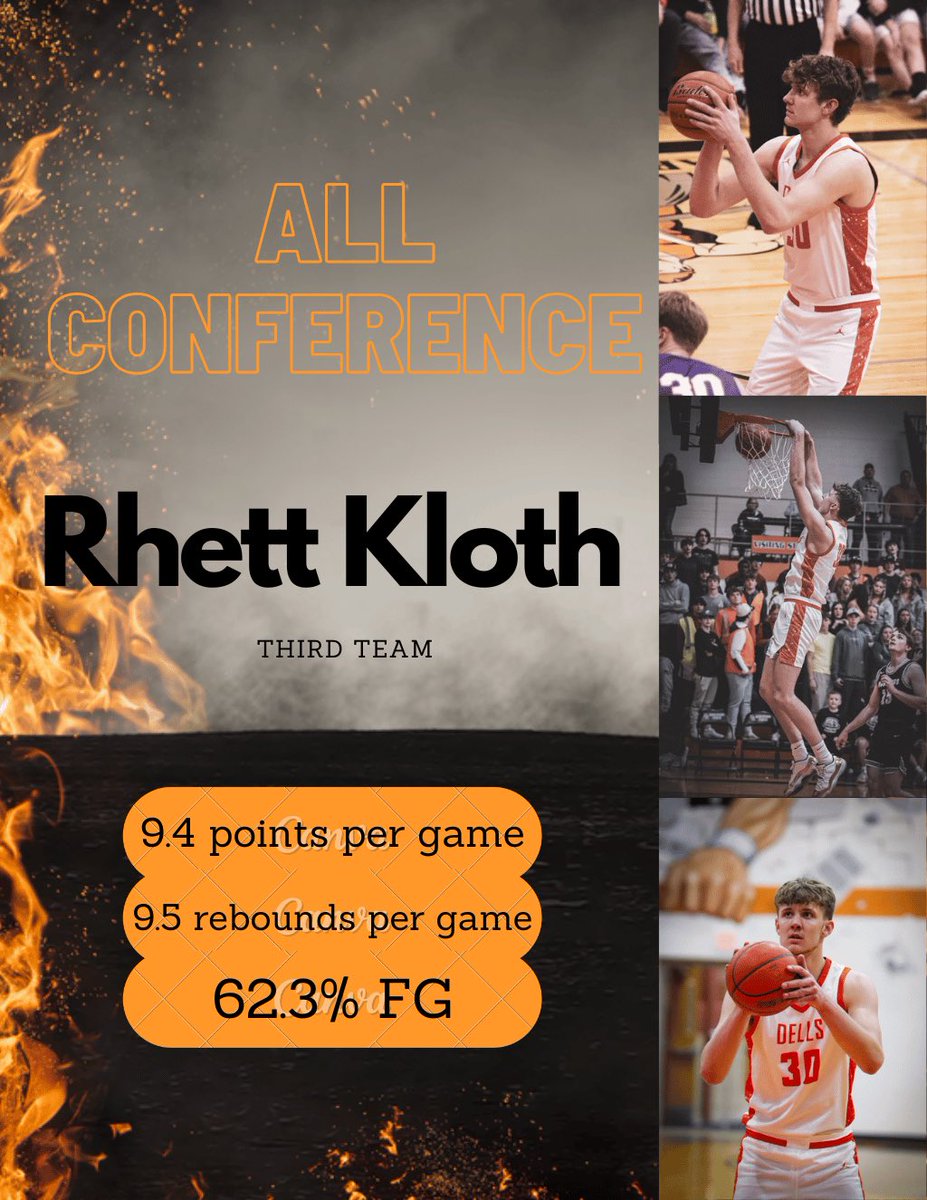 3rd Team All-Conference for the big fella. <a href="/kloth719/">Rhett Kloth</a>