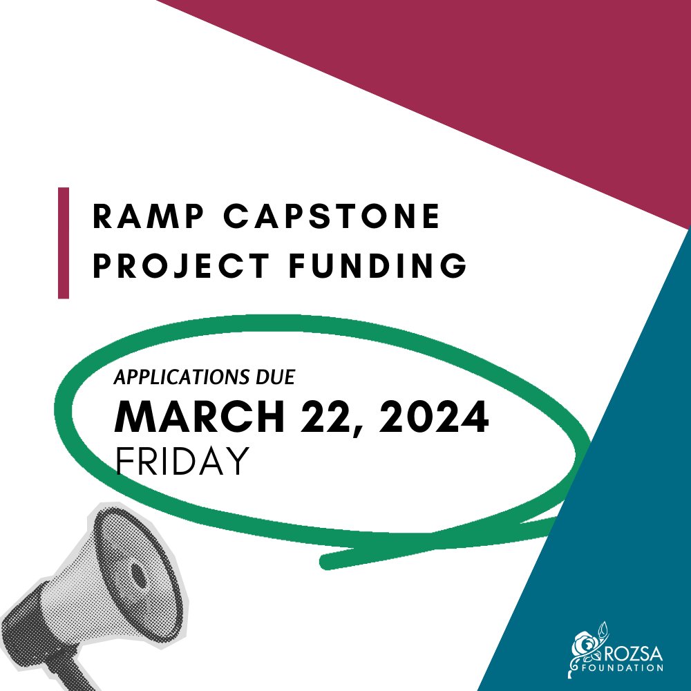 Please review the Capstone Project Funding Guidelines at rozsafoundation.com/capstone-fundi… for more detailed information on this funding program. We encourage interested individuals and organizations to discuss your eligibility and the program with us before your application.