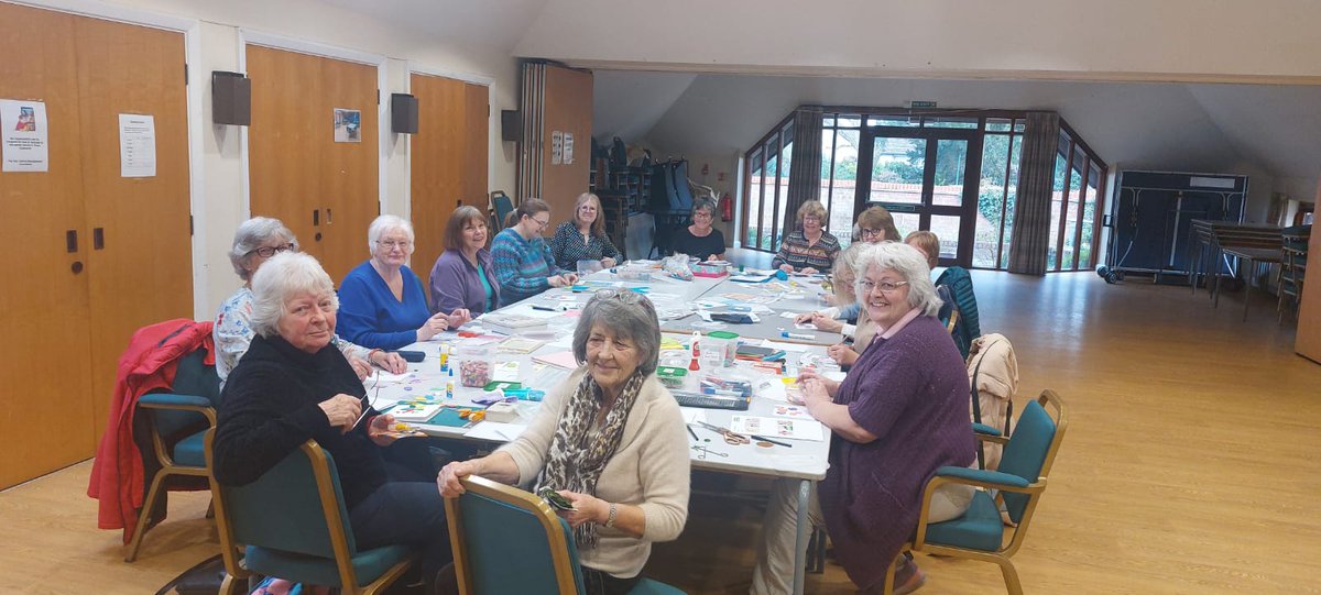 Huge thank you to the Great Dunmow @u3a_UK's Craft Group, who have spent the morning making beautiful welcome cards for the people who come on our supported holidays! Thank you for supporting people living with #dementia with your creations 💚