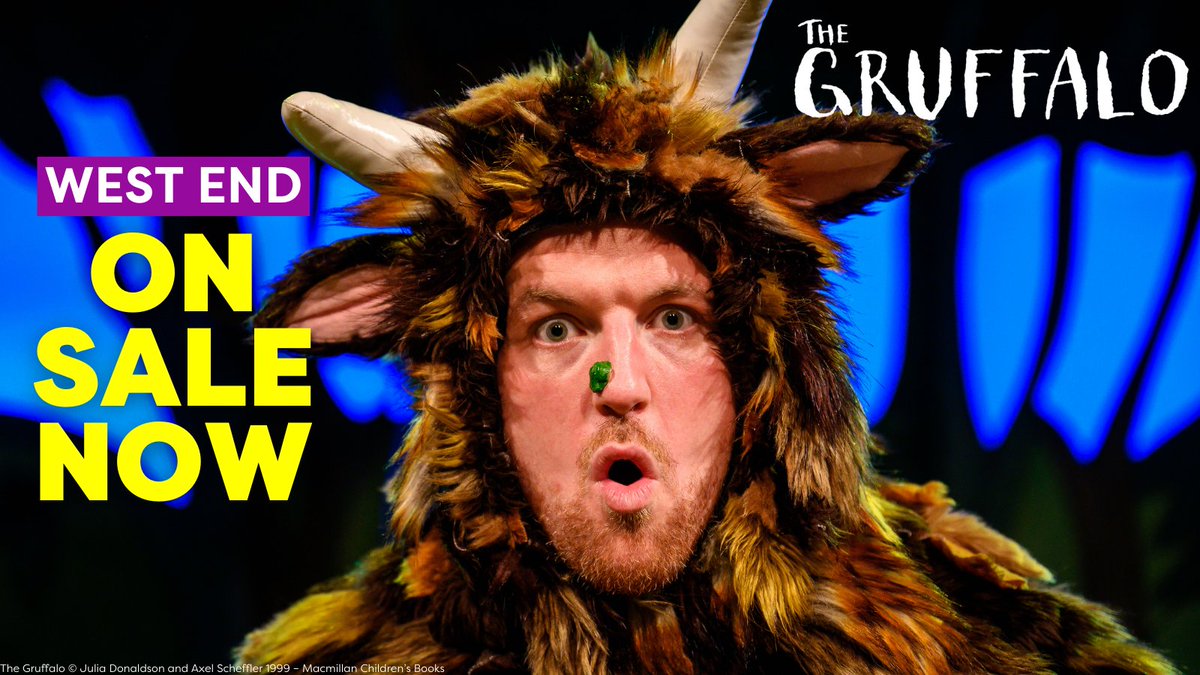 The Gruffalo is coming to the West End this summer! Coming to The Lyric Theatre, Shaftesbury Avenue from Wed 17 July - Sun 8 September. Get your tickets now! tinyurl.com/44zmubjm @NimaxTheatres