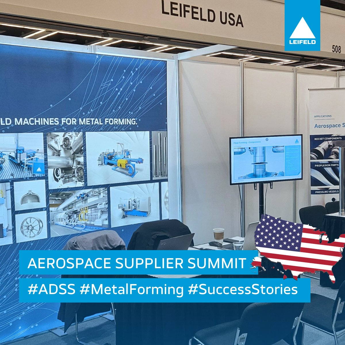 Last week, we participated in the Aerospace & Defense Supplier Summit Seattle Summit 2024 in Seattle! As a key player in the aerospace market, we showcased our spinning and flow forming machinery tailored for the industry's unique needs. #Aerospace #USA #Solutions #ADSS #Leifeld