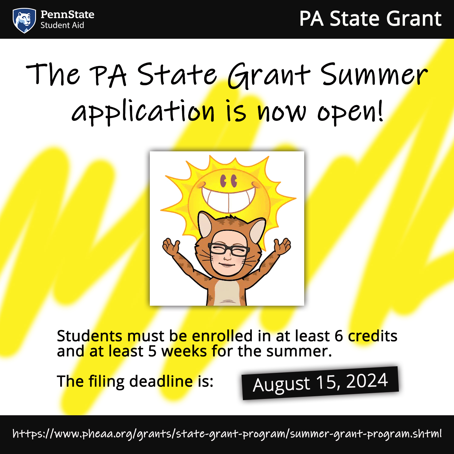 PSU Student Aid on X: &ldquo;The PA Summer State Grant Program allows 
