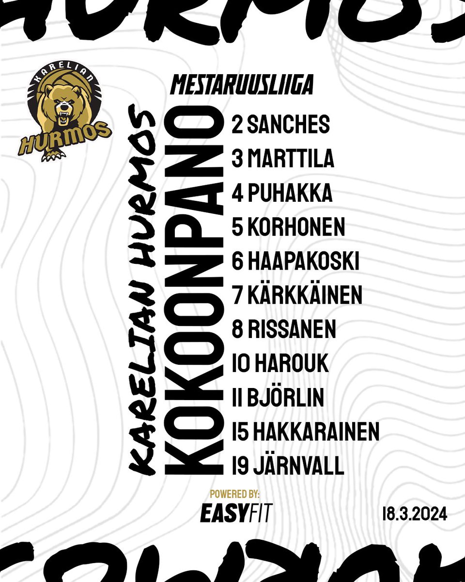 Kokoonpano powered by EasyFit! 💪

#lentopallo #mestaruusliiga #tunnehurmos #pelipäivä