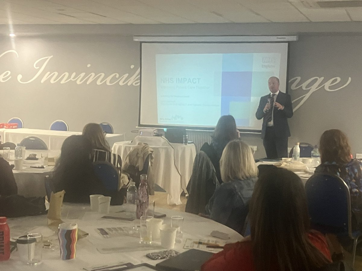 WeAreLSCFT's tweet photo. The second of our keynote speakers at our @LSCftImprove Continuous Improvement Conference is John Ashcroft, Director of NHS IMPACT and Pathway Transformation @NHSEngland 
sharing his motivation for NHS Improvement coming from personal experience and the value of coproduction 💙 https://t.co/8oWxNB5l4p