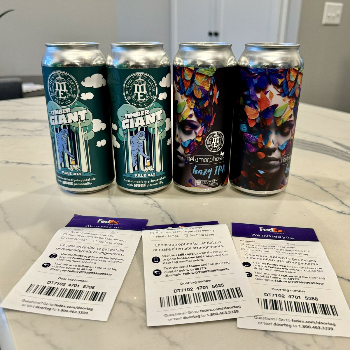 It only took a week of missed FedEx connections, BUT finally, MOMEARF ARRIVED! 📦 I love these people. I love this brand. I love this…Read more -> hopsmash.com #motherearthbrewco #sdbeer #sdcraftbeer #vistabeer @MotherEarthBrCo