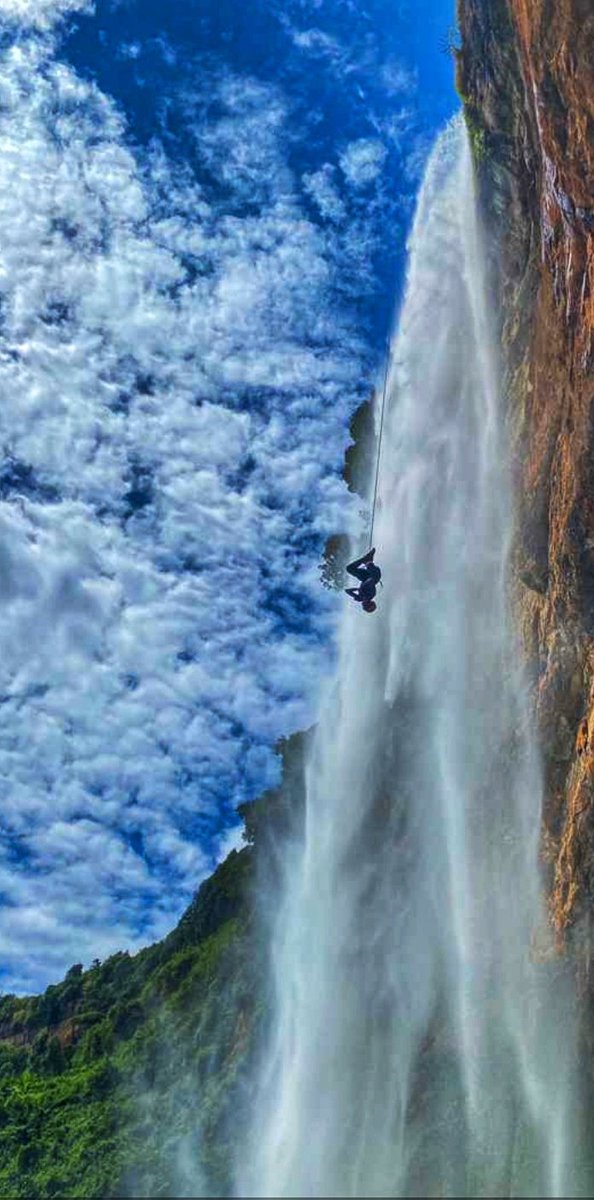 This could be you. Abseiling at sipi falls