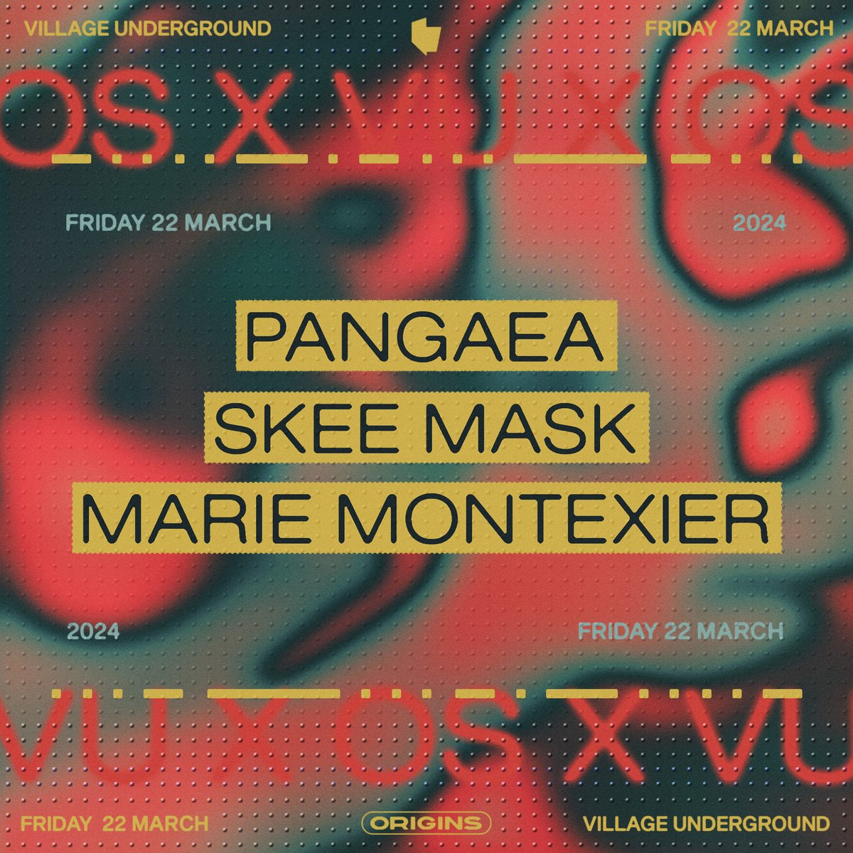 originssound's tweet image. Pangaea, Skee Mask &amp;amp; Marie Montexier

This Friday @ Village Underground

Final tickets - ra.co/events/1817884