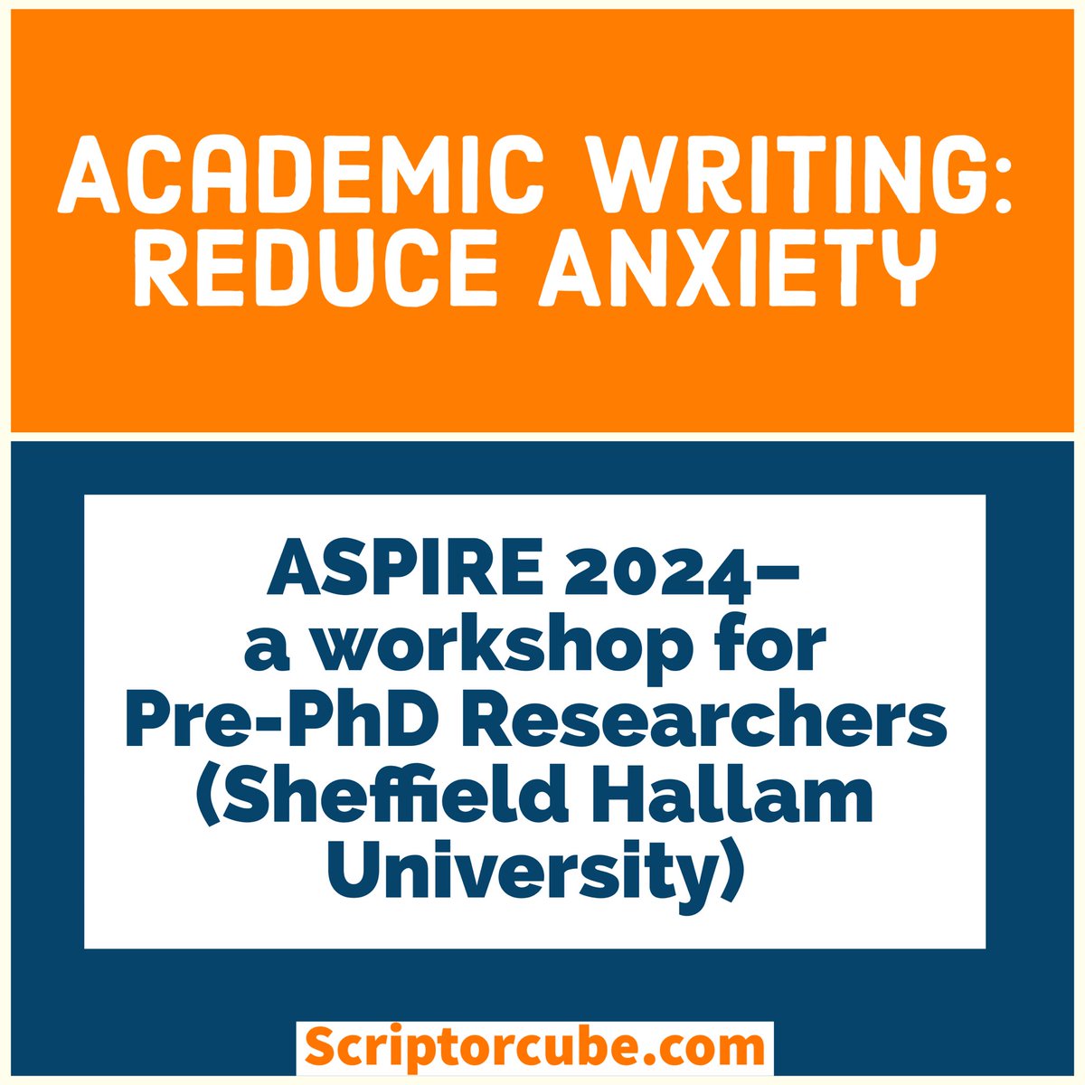 Scriptorcube's tweet image. I really enjoyed running my Academic Writing: Reduce Anxiety workshop this morning for #ASPIRE 2024, The @sheffielduni