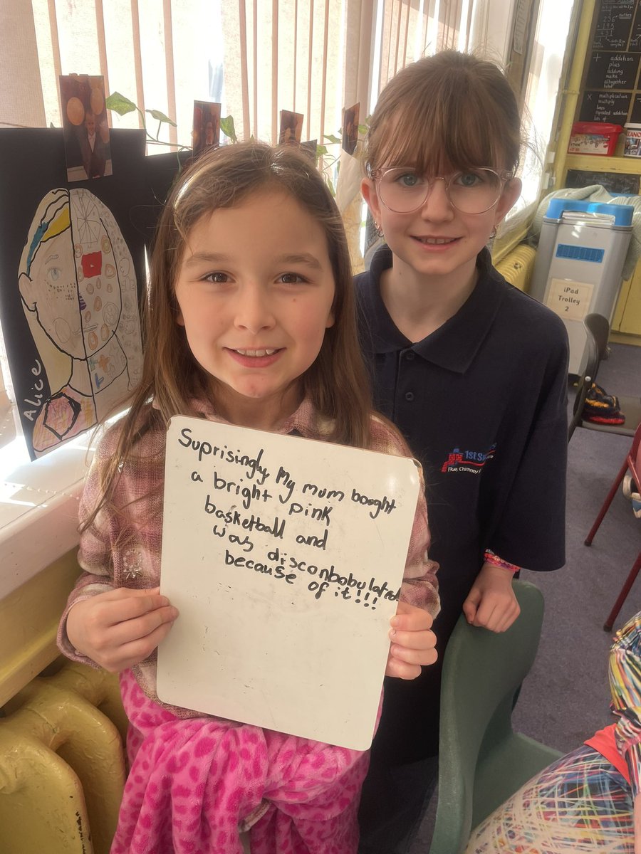 📚 World Book Day 2024 📚 
Dress as a word! We had to guess each others words and then pick 3 to use in a sentence! We then up-levelled our sentences by adding lots of VCOP!