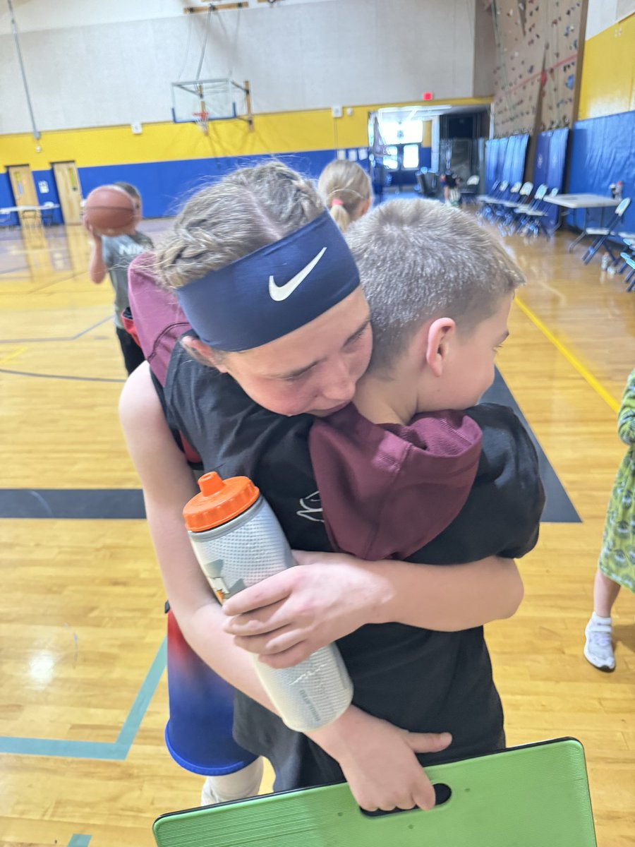#Family Not all days are like this, but capturing this photo made me so proud to see my son picking up his sister who had given her everything after a hard fought battle vs an older aged team in her most recent basketball tournament championship. @MTtroystrong