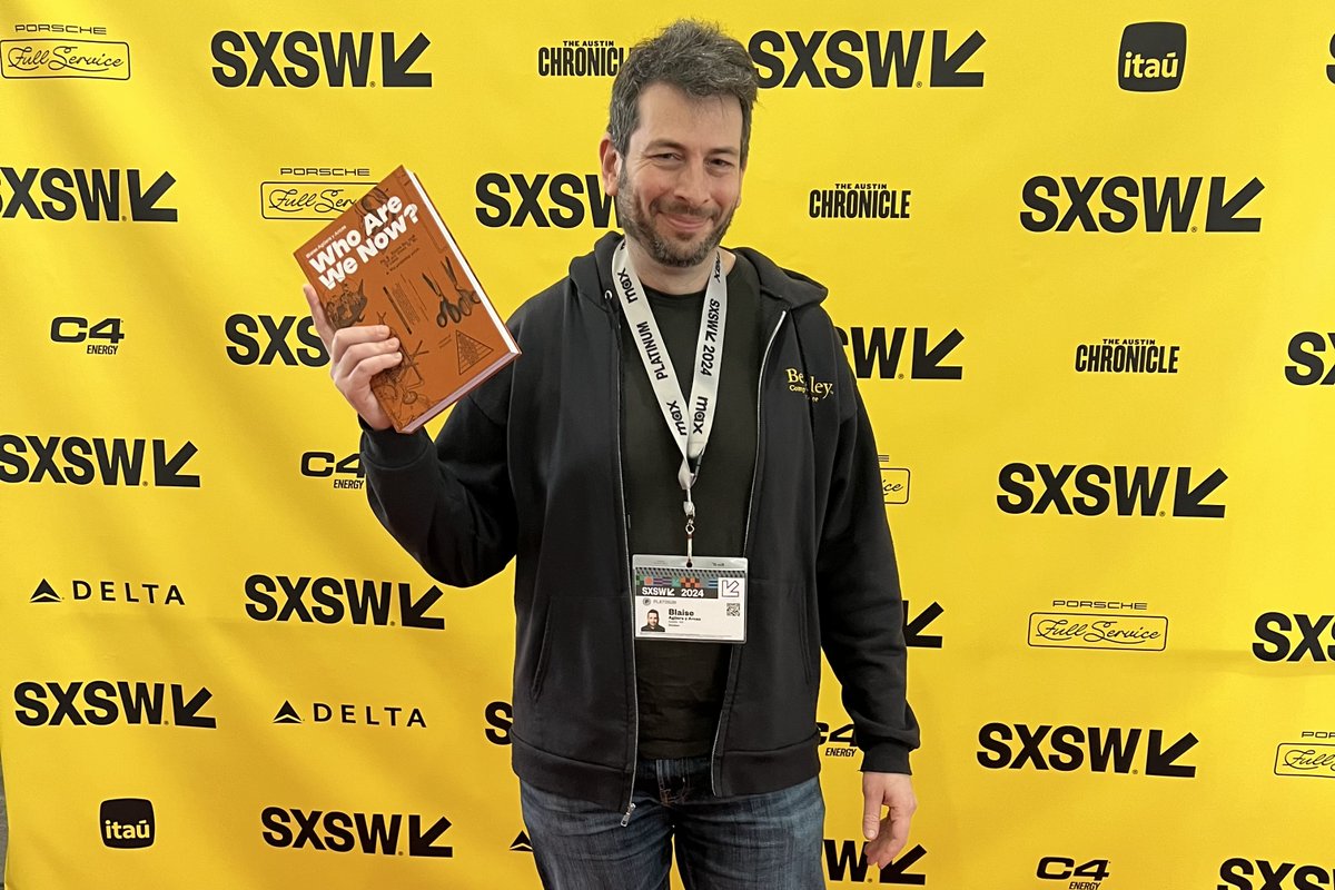 blaiseaguera's tweet photo. It was a pleasure to bring "Who Are We Now?" to Austin for @FastCompany's #FCGrill and #SXSW2024 last week. Thanks to everyone for your kind words after the panel and presentation!
#FCGrill photo by Maggie Boyd. https://t.co/wFEh3PCB8z