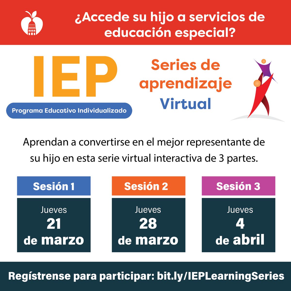 Aprendan a convertirse en el mejor representante de su hijo en esta serie virtual interactiva de 3 partes. 💡

Regístrense para participar: bit.ly/IEPLearningSer…

Obtengan más información sobre la serie de colaboración entre el Austin ISD y VELA aquí: bit.ly/48K79ei