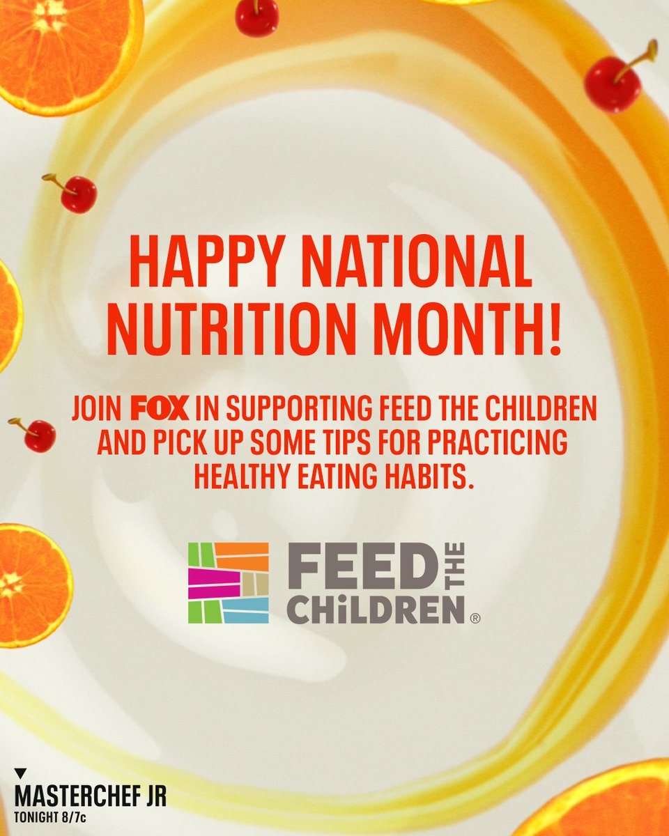 Join us as we raise awareness for childhood hunger. Food should be fun for kids, NOT something they have to worry about. Visit feedthechildren.org/masterchef-jun… to learn more and watch @MasterChefJrFOX tonight at 8/7c on FOX or stream next day on Hulu.