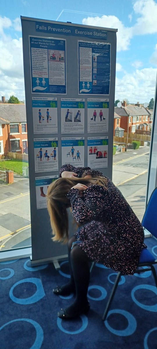 AnnJHall's tweet photo. 3rd Annual Continuous Improvement Conference #improvement @WeAreLSCFT
Modelling exercise stations from our Falls Improvement Prog. Keeping our vulnerable pts safer in hospital 
@BronteWard01 @Wordsworthward3 @HarbourDickens @Austen_Empowers @WeArePendleview 
@CainPhillipa https://t.co/7gw0sqnH82