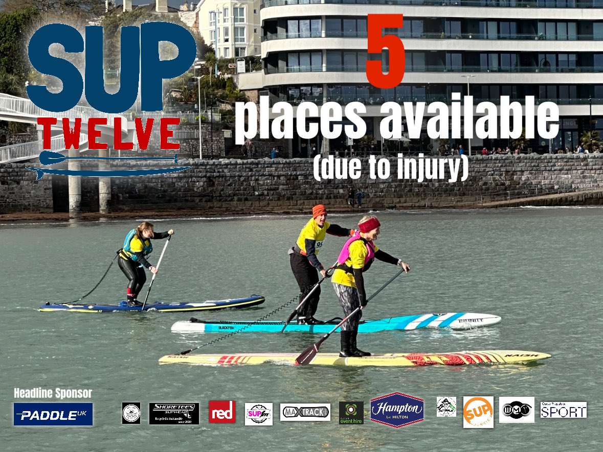 Due to competitor injuries we have 5 spaces available, we don’t operate a waiting list so first come, first serve 🤙 #supraces #suptwelve #suplife #supfun #supracing #supendurance #standuppaddle #standuppaddleboarding #paddleboarding #supadventures