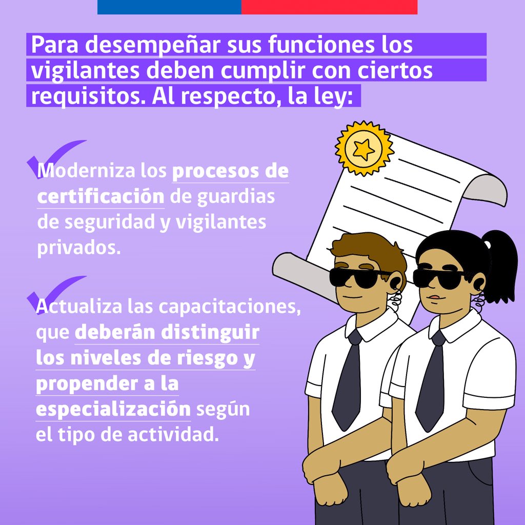 ¡Chile tiene nueva Ley de Seguridad Privada! 🔎Te contamos los avances que contempla para los trabajadores y trabajadoras del sector. Revisa detalles🙌🏼