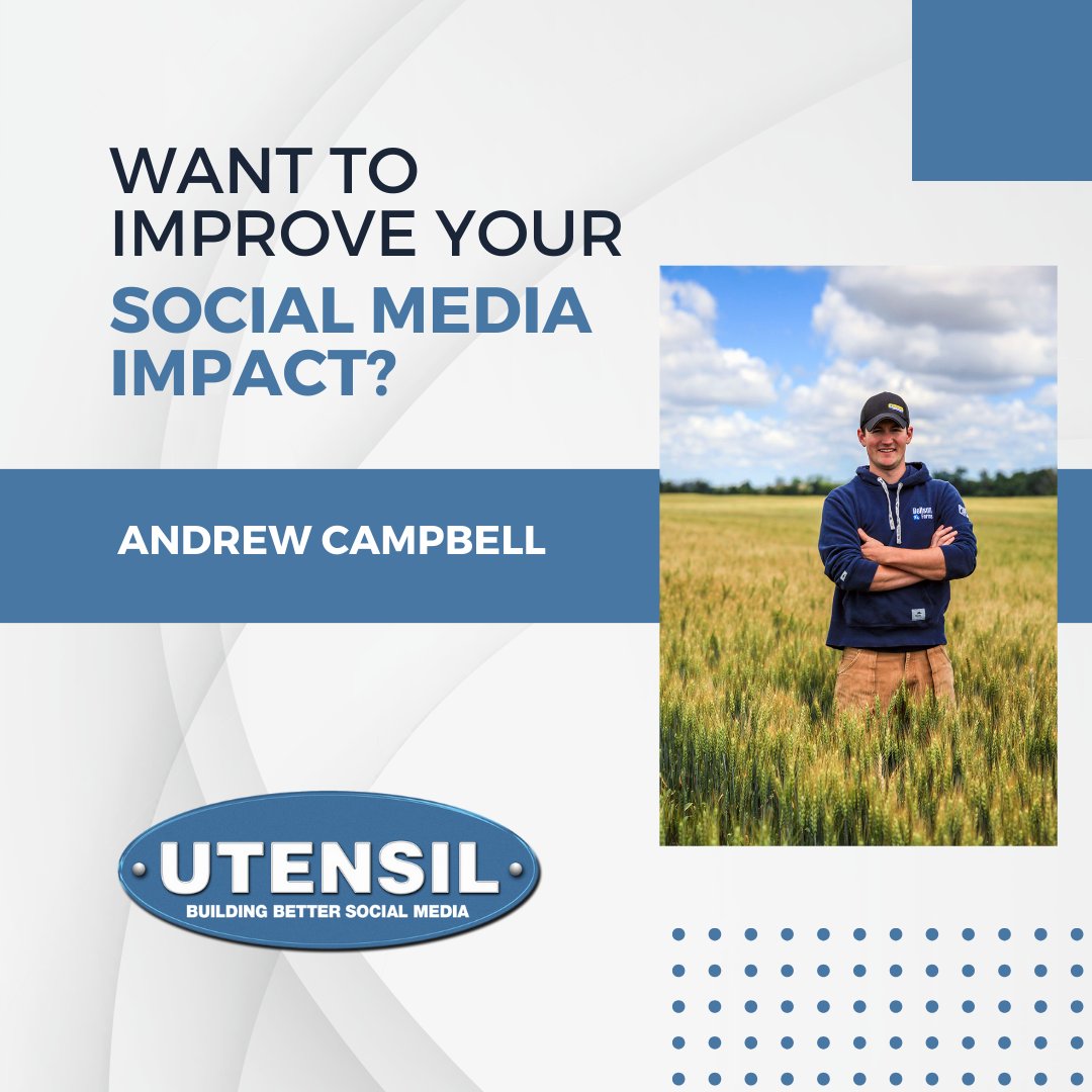 Ready to cultivate a stronger social media presence? Meet Andrew Campbell: farmer, award-winning communicator, and passionate advocate for agriculture. Click the link below to kickstart your journey: train.utensil.ca/courses/social… #CdnAg #OntAg #WestCdnAg #farmsuccession #farmers