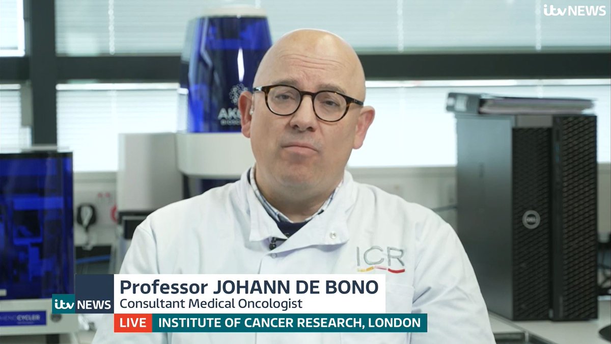 👨‍🔬Where are we with research to improve #ProstateCancer treatment and early diagnosis? Professor Johann de Bono, from the ICR and @royalmarsdenNHS and one of the world's leading #DrugDevelopment researchers, spoke with @itvnews today for @ProstateUK 👇 itv.com/watch/news/mri…