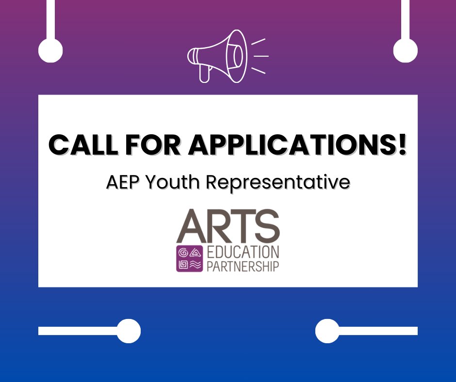 ‼️‼️ OPPORTUNITY ALERT ‼️‼️
The Arts Education Partnership seeks a 2024/25 Student Representative to serve on its advisory council.   APPLY BY APRIL 22, 2024!
artsadministration.org/youthrepresent…