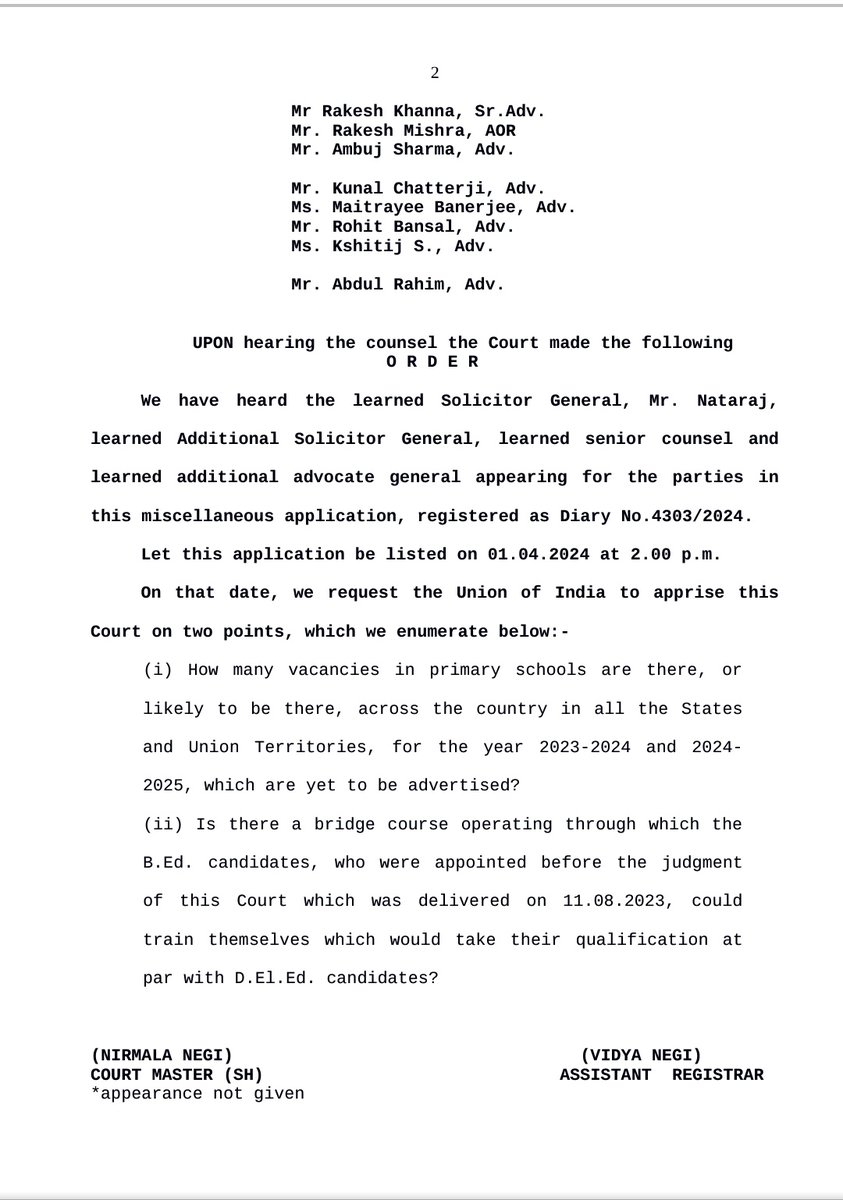 महोदय 69000 शिक्षक भर्ती में चयनित बीएड डिग्री धारक शिक्षकों को 6 माह का ब्रिज कोर्स कराने की कृपा करें ।
<a href="/narendramodi/">Narendra Modi</a>
<a href="/PMOIndia/">PMO India</a>
<a href="/myogiadityanath/">Yogi Adityanath</a> 
@ncteDelhi 
<a href="/thisissanjubjp/">Sandeep Singh</a>
<a href="/basicshiksha_up/">Department Of Basic Education Uttar Pradesh</a>
<a href="/EduMinOfIndia/">Ministry of Education</a>
<a href="/Aamitabh2/">Amitabh Agnihotri</a>
<a href="/chandramanishu7/">Chandramani Shukla</a>
#NCTE_BridgeCourse4BEd