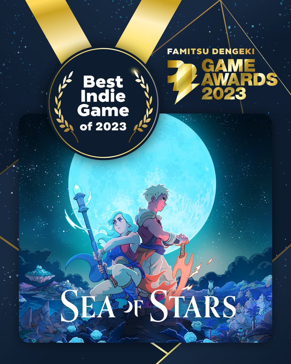 Sea of Stars has won Best Indie Game of 2023 at the Famitsu Dengeki Game Awards 🤩 Thank you @famitsu, this is a true honor!