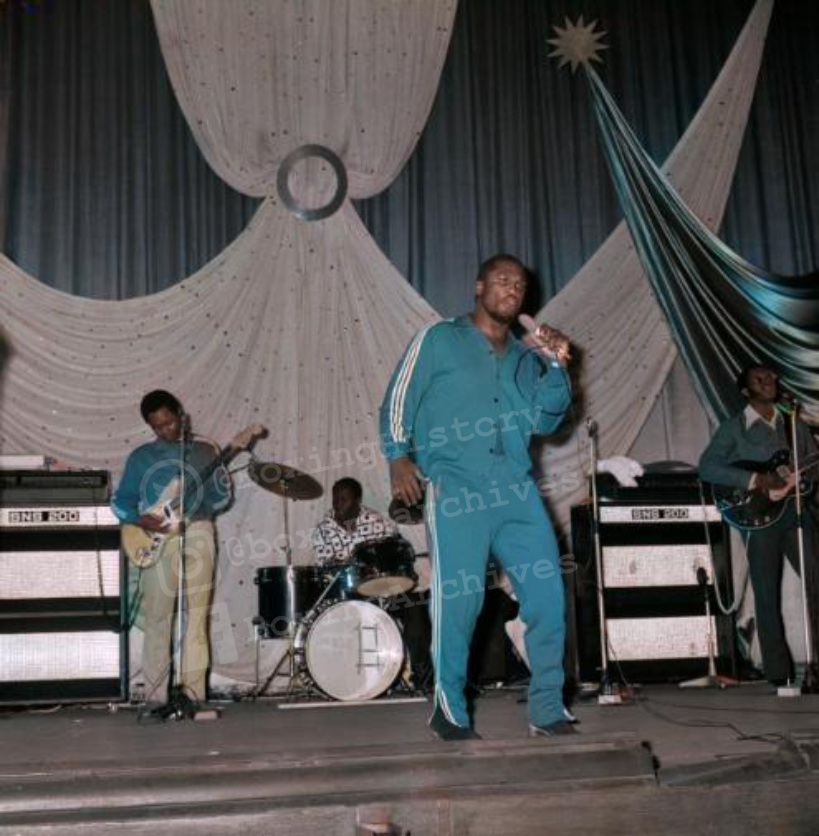 'Smokin'' Joe Frazier rehearses with his band The Knockouts.