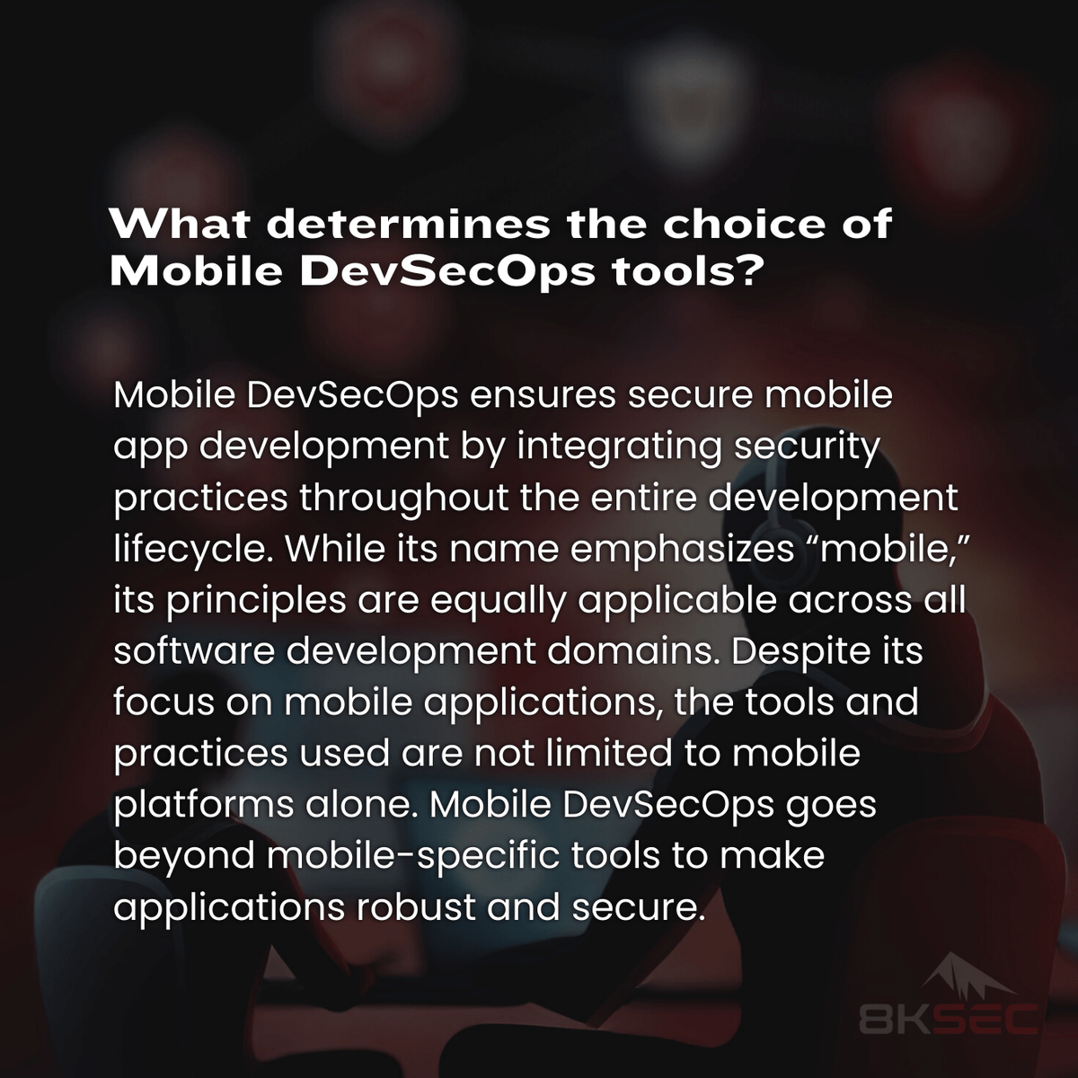 8kSec's tweet photo. In this new series, we’ll be exploring the diverse tools that can be applied at various stages of the #DevSecOps Mobile Application pipeline. Let's start by outlining the process and objectives of the tools.
#mobiledevsecops #mobilesecurity
#mobiledevsecopstools https://t.co/ZLMYJ0WO3C