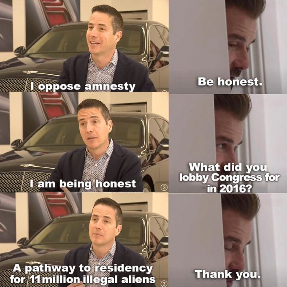 The last time Joe Biden was in the White House, Bernie Moreno promoted amnesty and a pathway to citizenship for 11 million illegal aliens. That's a FACT, but don’t take my word for it, read Bernie’s: newamericaneconomy.org/feature/immigr…