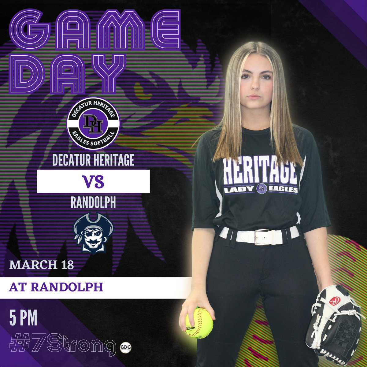Let’s Go Lady Eagles! 💜🦅🥎 #7STRONG